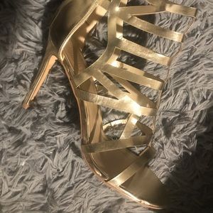 Gold strap sandals